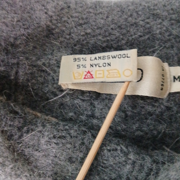 Vintage Bedo 95%Lambwool Patchwork Sweater - Gray, Brown, Black - Picture 9 of 11